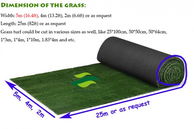 찬성되는 진짜 보는 호화스러운 인공적인 잔디 정원 UV 저항하는 40mm SGS
